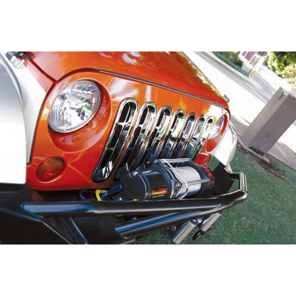 Rampage 07-18 WRANGLER JK GRILLE INSERTS CHROME WRANGLER 87511